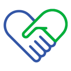 Two hands holding each other forming a heart symbol Two hands holding each other forming a heart symbol
